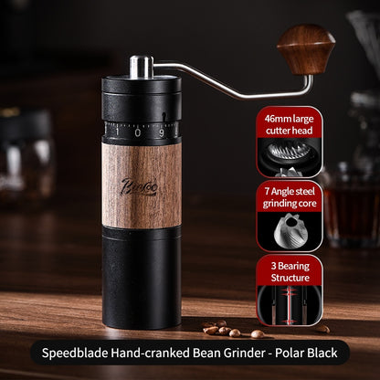 BINCOO Seven Star Manual Bean Grinder Hand Grinding Espresso Bean Grinder 46mm Large Knife Plate