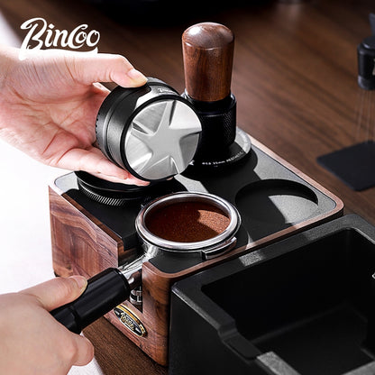 BINCOO Self-gravitating Espresso Coffee Distributor Cloth Powder Dispenser Adaptive Height No-adjustment Press Powder 58MM