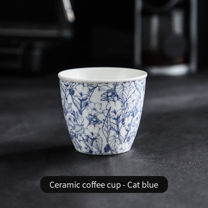 BINCOO Ceramic Coffee Mug Italian Simple Creative Latte Mug Latte Mug for Household Office 350ML