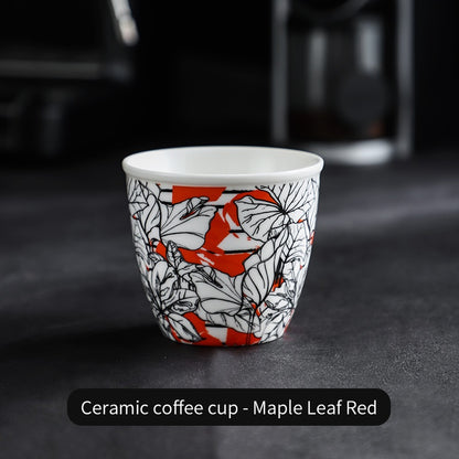 BINCOO Ceramic Coffee Mug Italian Simple Creative Latte Mug Latte Mug for Household Office 350ML