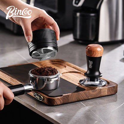 BINCOO Coffee Stretch Powder Press Hammer Cloth Powder Dispenser Set of 2 Espresso Cloth Powder Dispenser and Tamper Set Coffee Utensils 51MM/58MM