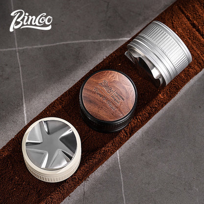BINCOO Coffee Stretch Powder Press Hammer Cloth Powder Dispenser Set of 2 Espresso Cloth Powder Dispenser and Tamper Set Coffee Utensils 51MM/58MM