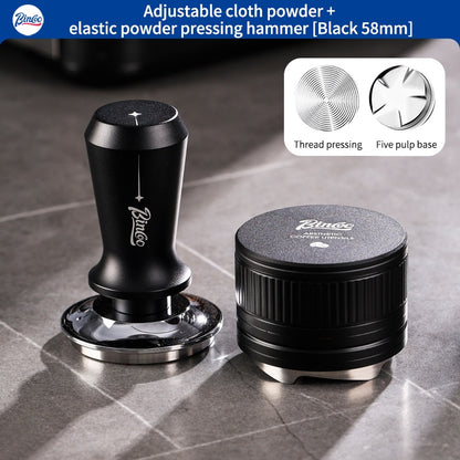 BINCOO Coffee Stretch Powder Press Hammer Cloth Powder Dispenser Set of 2 Espresso Cloth Powder Dispenser and Tamper Set Coffee Utensils 51MM/58MM