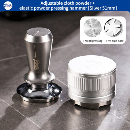 BINCOO Coffee Stretch Powder Press Hammer Cloth Powder Dispenser Set of 2 Espresso Cloth Powder Dispenser and Tamper Set Coffee Utensils 51MM/58MM