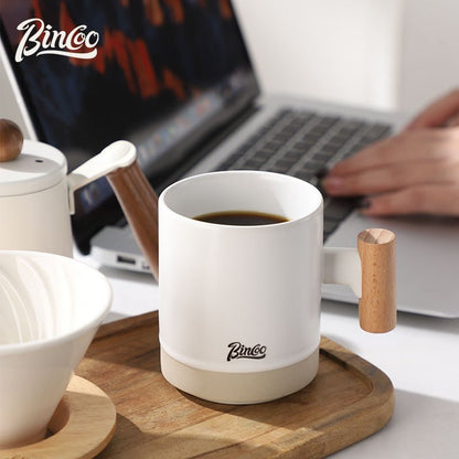Bincoo Pour Over Coffee Pot Set with Ceramic Filter Cup Hand Brewing Kettle Coffee Cup 300ML 350ML