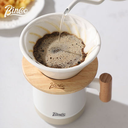 Bincoo Pour Over Coffee Pot Set with Ceramic Filter Cup Hand Brewing Kettle Coffee Cup 300ML 350ML