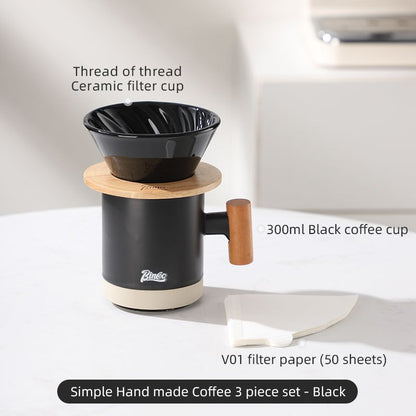 Bincoo Pour Over Coffee Pot Set with Ceramic Filter Cup Hand Brewing Kettle Coffee Cup 300ML 350ML