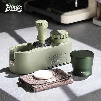 BINCOO Coffee Maker Handle Filling Base Set Cloth Powder Dispenser Powder Press Hammer 3 Piece Set Coffee Utensils Complete Set 51MM/58MM