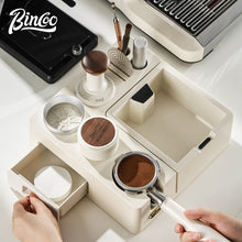 Bincoo GYKF2223 Coffee Slag Box Storage Base Multi functional Tamper Station Powder Pressing Equipment Storage Tool Box 51/53/58mm