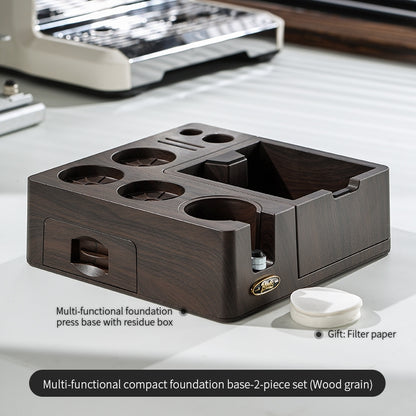 Bincoo GYKF2223 Coffee Slag Box Storage Base Multi functional Tamper Station Powder Pressing Equipment Storage Tool Box 51/53/58mm