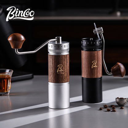 BINCOO Travel Manual Grinder Coffee Grinder with Stainless Steel 46mm Steel Core,Easy Grind