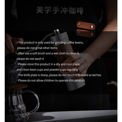 BINCOO Travel Manual Grinder Coffee Grinder with Stainless Steel 46mm Steel Core,Easy Grind