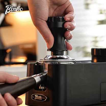 BINCOO Coffee Tamper Station,Espresso Handle Filling Base Cloth Powder Dispenser Press Powder Hammer Coffee Storage Tool Set 51MM/58MM