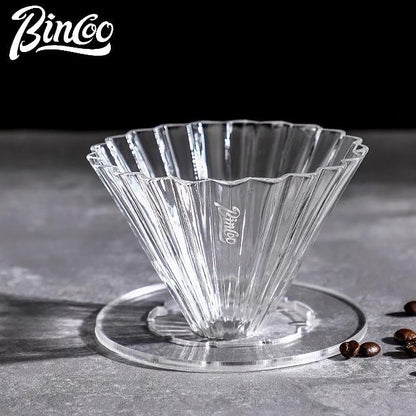 Bincoo Coffee Filter Glass Filter Cup Cake Filter Paper Set V60 Funnel Heat and Cold Resistant Coffee Utensils