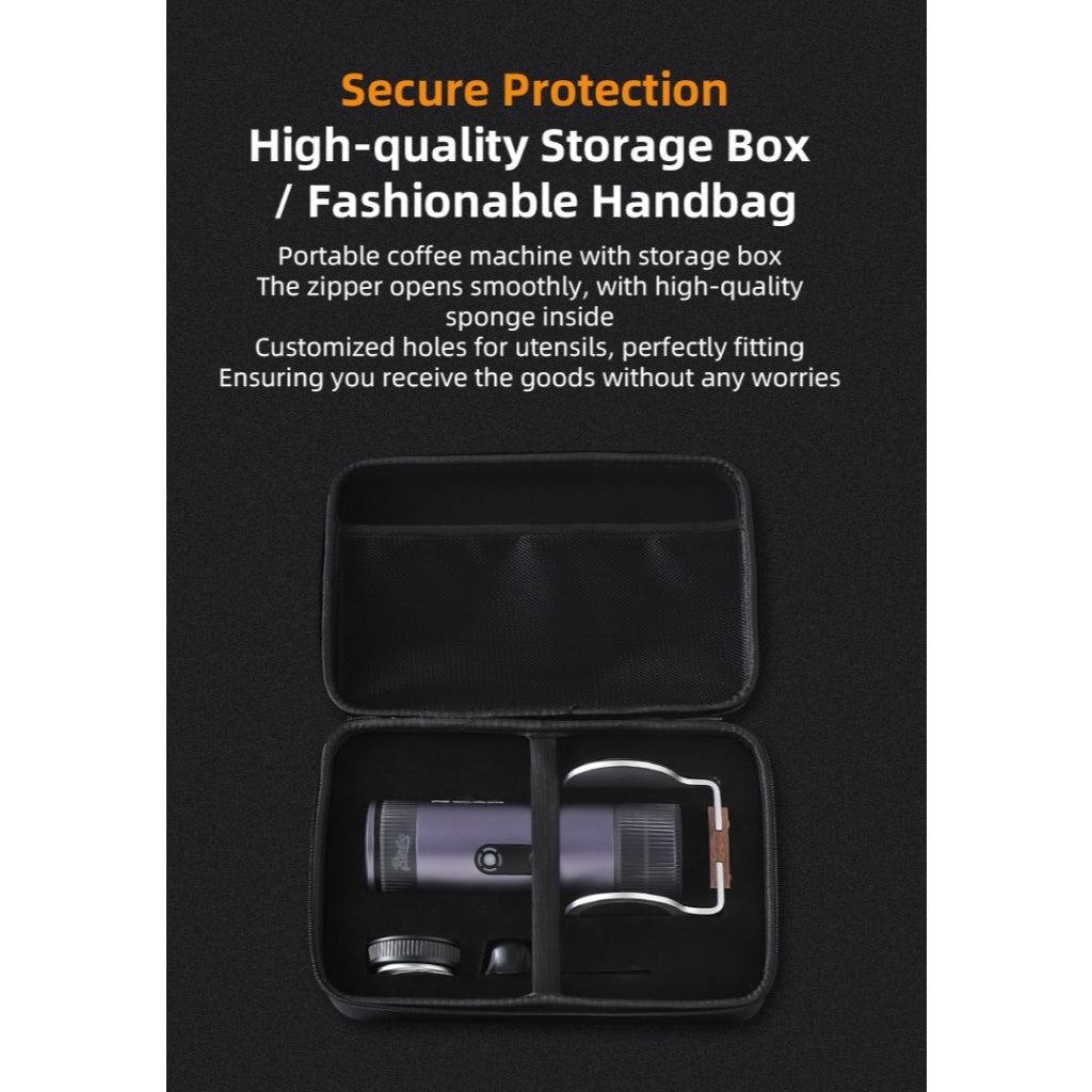 BINCOO Portable Coffee Machine H1Pro Electric Espresso Machine with Handheld for Household Outdoor Travel 80ML