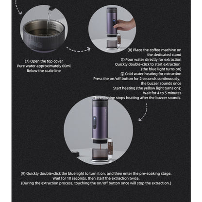 BINCOO Portable Coffee Machine H1Pro Electric Espresso Machine with Handheld for Household Outdoor Travel 80ML