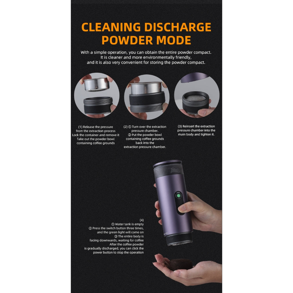 BINCOO Portable Coffee Machine H1Pro Electric Espresso Machine with Handheld for Household Outdoor Travel 80ML