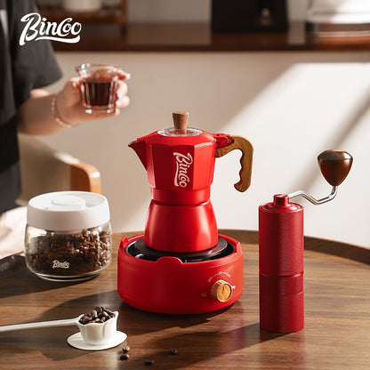 BINCOO Double Valve Moka Pot Household Small Coffee Pot Set Italian Small Coffee Maker 2Cups