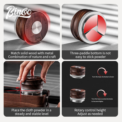 BINCOO Three pulp Coffee Cloth Powder Dispenser Threaded Bottom  Coffee Utensil 51MM/58MM