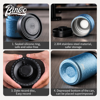 BINCOO Coffee Bean Airtight Canister Pressure-Sealed Vacuum Storage Jar Date-Recording Function Storage Tank 400/600/1200ML