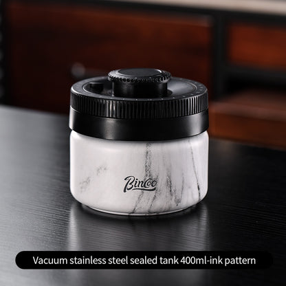 Bincoo Coffee Bean Sealed Jar Vacuum Coffee Powder Storage Tank Stainless Steel Coffee Can 0.4/0.6/1.2L