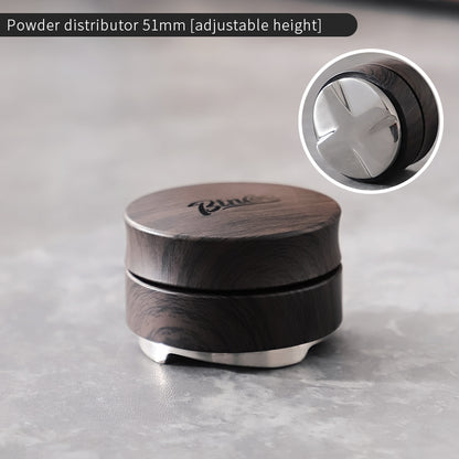 Bincoo Coffee Powder Hammer Elastic Powder Press Coffee Utensils Wood Grain Threaded Bottom 51/58mm