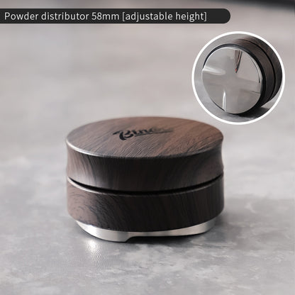 Bincoo Coffee Powder Hammer Elastic Powder Press Coffee Utensils Wood Grain Threaded Bottom 51/58mm