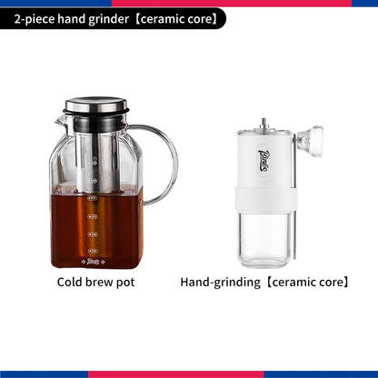 BINCOO Cold Brew Coffee Pot Home Glass Cold Water Kettle Cold Brew Fruit Tea Pot Large Capacity 1200ML
