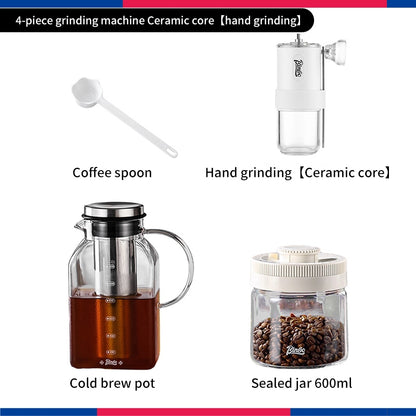 BINCOO Cold Brew Coffee Pot Home Glass Cold Water Kettle Cold Brew Fruit Tea Pot Large Capacity 1200ML