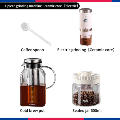 BINCOO Cold Brew Coffee Pot Home Glass Cold Water Kettle Cold Brew Fruit Tea Pot Large Capacity 1200ML