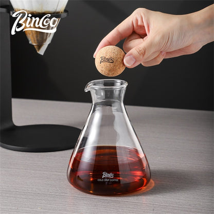 BINCOO L-Shaped Cold Brew Coffee Dripper Cold Brew Drip Coffee Maker Ice Brew Drip-Style Low-Temperature Slow-Brewed Coffee Extract