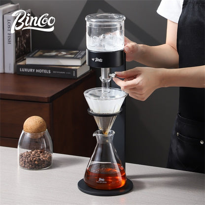 BINCOO L-Shaped Cold Brew Coffee Dripper Cold Brew Drip Coffee Maker Ice Brew Drip-Style Low-Temperature Slow-Brewed Coffee Extract