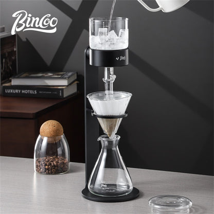 BINCOO L-Shaped Cold Brew Coffee Dripper Cold Brew Drip Coffee Maker Ice Brew Drip-Style Low-Temperature Slow-Brewed Coffee Extract