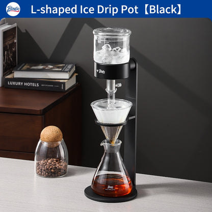 BINCOO L-Shaped Cold Brew Coffee Dripper Cold Brew Drip Coffee Maker Ice Brew Drip-Style Low-Temperature Slow-Brewed Coffee Extract