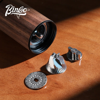 BINCOO Manual Coffee Grinder Coffee Bean Mill CNC420 6-Star Steel Core Portable for Home Office and Outdoor Use