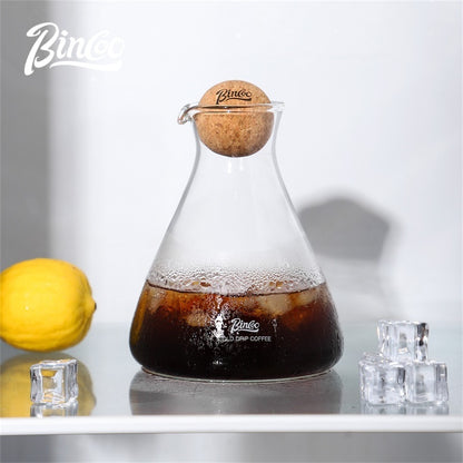 BINCOO L-Shaped Cold Brew Coffee Dripper Cold Brew Drip Coffee Maker Ice Brew Drip-Style Low-Temperature Slow-Brewed Coffee Extract