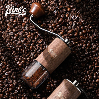 BINCOO Manual Coffee Grinder Coffee Bean Mill CNC420 6-Star Steel Core Portable for Home Office and Outdoor Use
