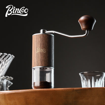 BINCOO Manual Coffee Grinder Coffee Bean Mill CNC420 6-Star Steel Core Portable for Home Office and Outdoor Use