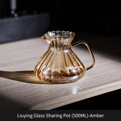 BINCOO Coffee Glass Pour-Over Kettle V60 Glass Filter Set for Home Office and Outdoor 500ML/650ML
