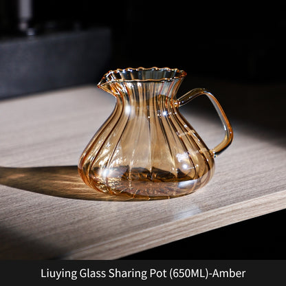 BINCOO Coffee Glass Pour-Over Kettle V60 Glass Filter Set for Home Office and Outdoor 500ML/650ML