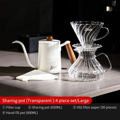 BINCOO Hand Brewing Coffee Maker Set Home Manual Coffee Grinder Pour-Over Coffee Maker with Thermometer Set