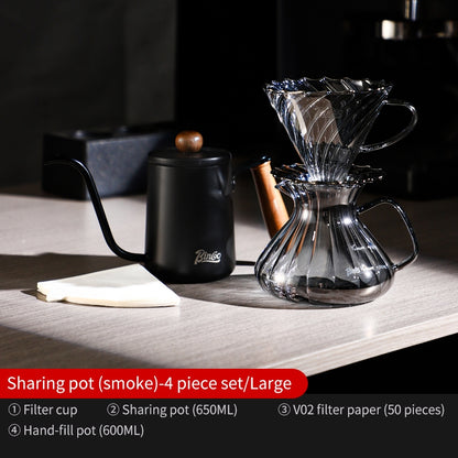 BINCOO Hand Brewing Coffee Maker Set Home Manual Coffee Grinder Pour-Over Coffee Maker with Thermometer Set