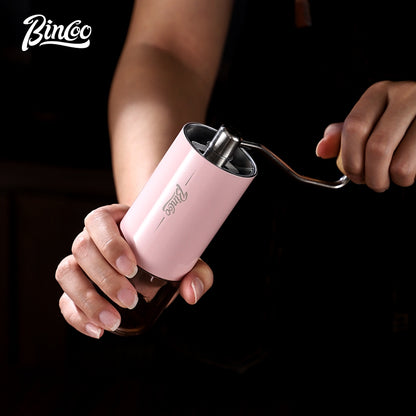 BINCOO Pink Pour-Over Coffee Set Glass Sharing Pot Set with Ceramic Filter Cup and Coffee Grinder Coffee Equipment Set