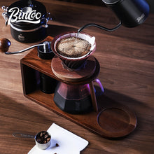 BINCOO Hand Brewing Solid Wood Bracket Coffee Set Household Small Pour-Over Coffee Stand Set with Manual Grinder