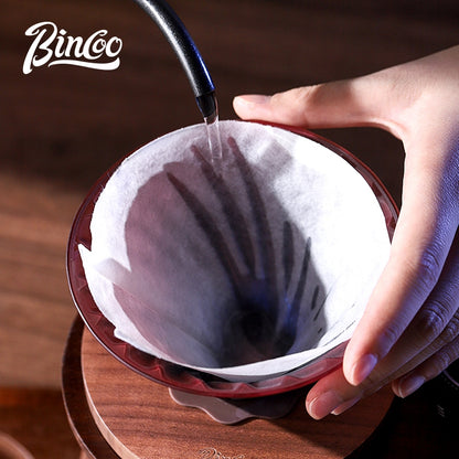 BINCOO Hand Brewing Solid Wood Bracket Coffee Set Household Small Pour-Over Coffee Stand Set with Manual Grinder