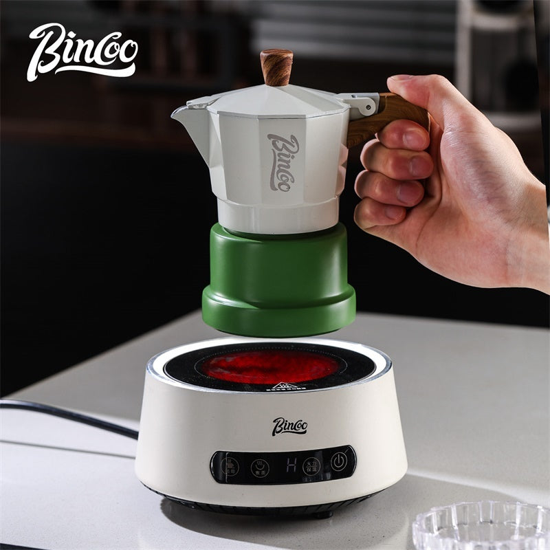 Bincoo Three Valve Moka Pot Small Espresso Coffee Machine Pressurized Coffee Pot Extraction Coffee Machine 1/2 person