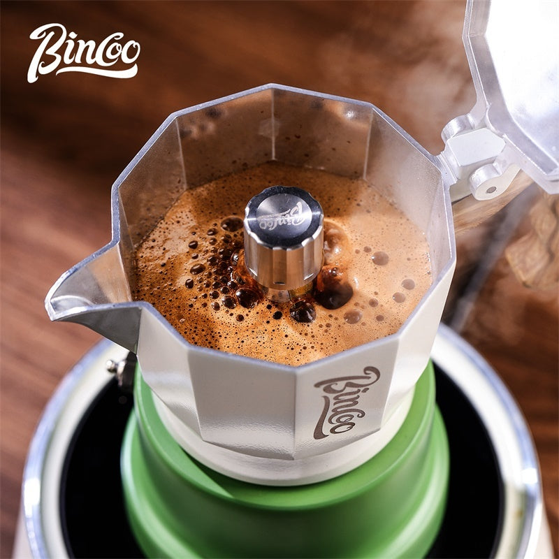 Bincoo Three Valve Moka Pot Small Espresso Coffee Machine Pressurized Coffee Pot Extraction Coffee Machine 1/2 person