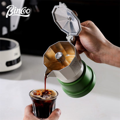 Bincoo Three Valve Moka Pot Small Espresso Coffee Machine Pressurized Coffee Pot Extraction Coffee Machine 1/2 person