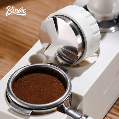 BINCOO Coffee Tamper Base Set Espresso Machine Handle Tamper Base Dose Dispenser Tamper Hammer Set Coffee Equipment Storage Set 51MM/58MM