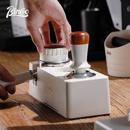 BINCOO Coffee Tamper Base Set Espresso Machine Handle Tamper Base Dose Dispenser Tamper Hammer Set Coffee Equipment Storage Set 51MM/58MM